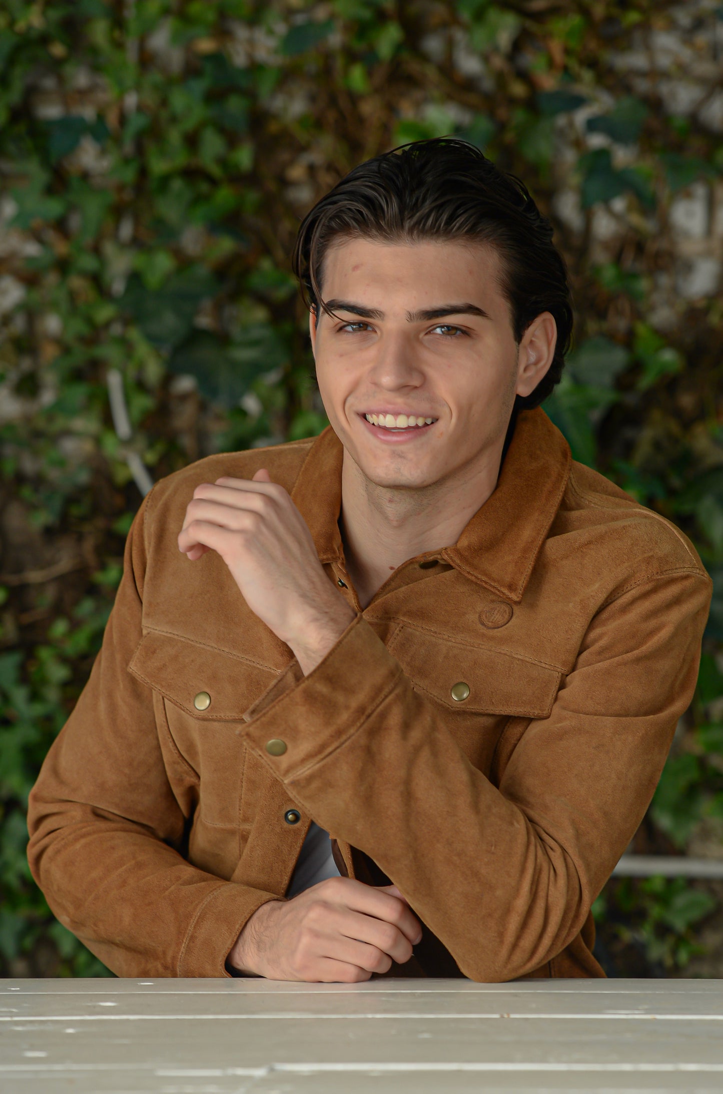 Deus Ex Machina Lederjacke im Jeans-Jacken Stil Wildleder