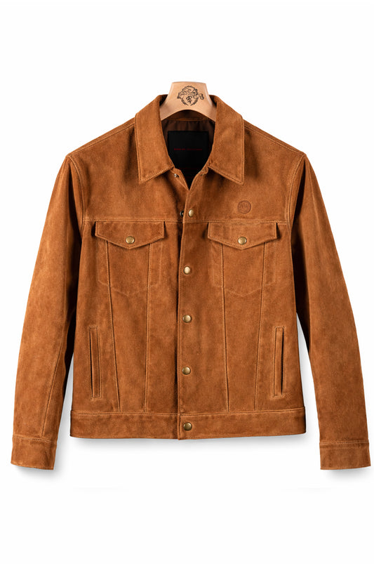 Deus Ex Machina Lederjacke im Jeans-Jacken Stil Wildleder