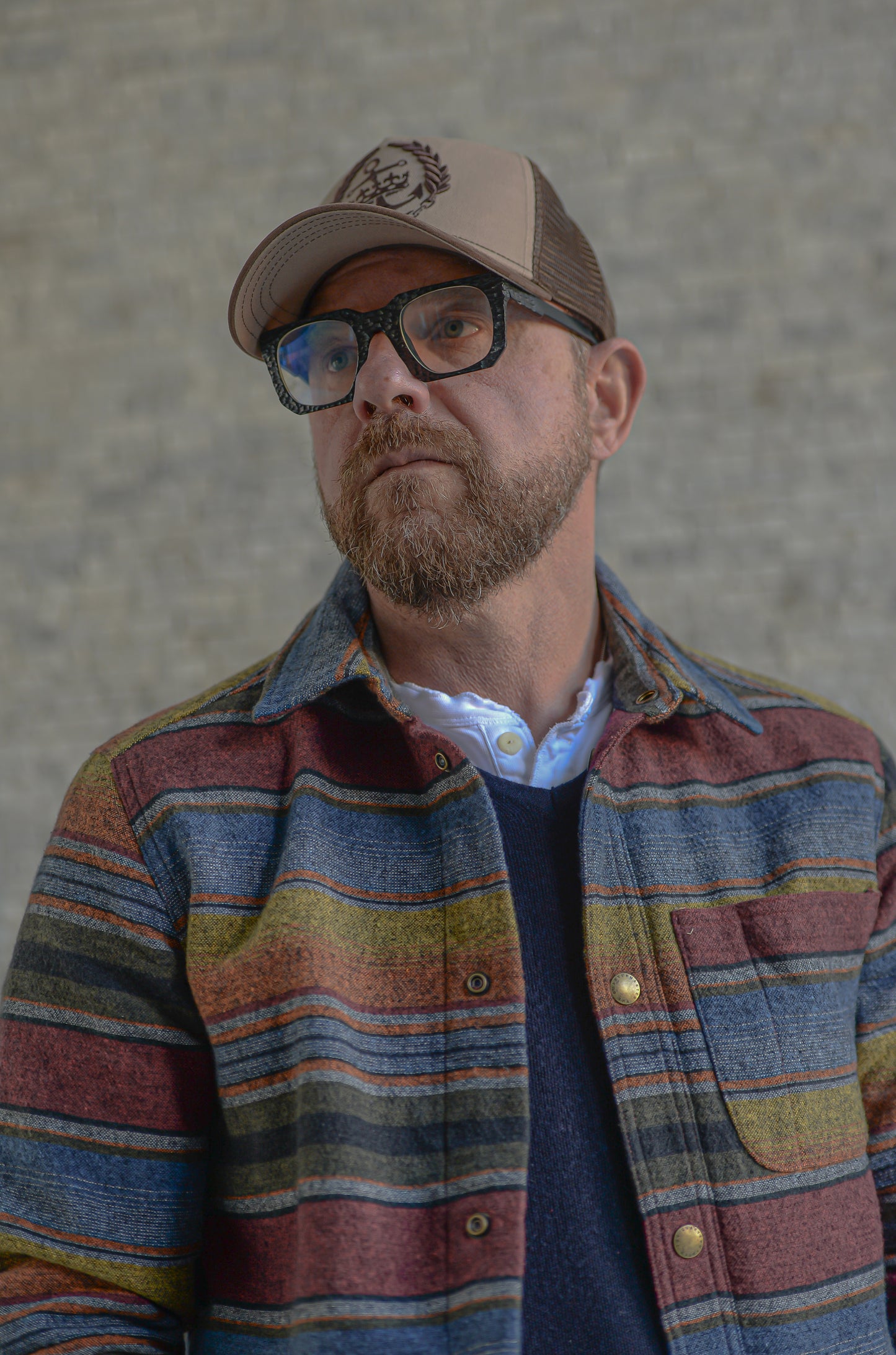 Quartermaster Wolljacke Indian Blanket Stripes